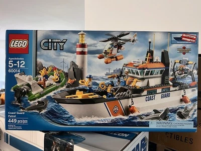 LEGO CITY 60014 Patrulla de la Guardia Costera NUEVO SELLADO MISB City Town Boot Schiff De colección Foto 1 de 2
