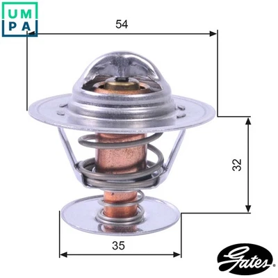 THERMOSTAT COOLANT TH11292G1 FOR DAEWOO BEDFORD ASTRAMAX/Box/Body/MPV  OPEL - Image 1 of 4