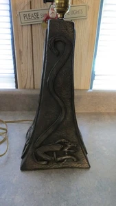 Jeanne Rynhart Ireland Celtic Irish Wolfhound Bronze Table Lamp works 14" tall - Picture 1 of 10