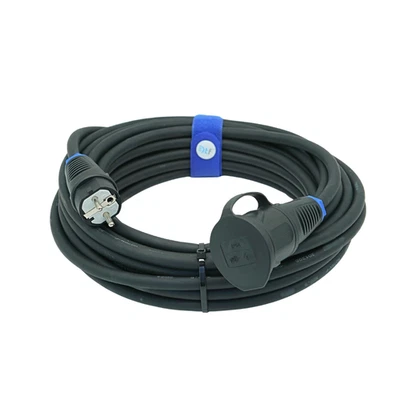 Verlängerungskabel Schuko H07RN-F 230V 3x2,5mm² PCE IP54 in Schwarz 2-50m - Bild 1 von 4