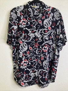 Vintage Traffic Jam Size L Shirt Button Up All Over Graphics 80’s Old Money - Picture 1 of 3