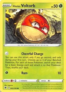 Hisuian Voltorb 002/189 SWSH10 Astral Radiance Pokemon 004204 - Picture 1 of 2