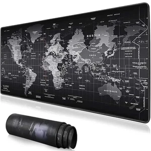 Large World Map Mouse Pad Desk Mat Gaming Keyboard Mat Office Table Protector - Picture 1 of 10