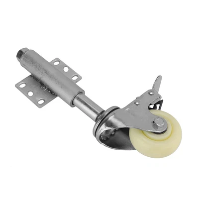 3 Nylon Gate Wheel Spring Loaded Schwenkrollen Mit Bremse 110lbs Tragfähig BA - Bild 1 von 4