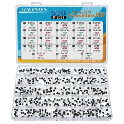 Transistor Sortiment BJT PNP NPN Set 23 Werte vielseitig einsetzbar - Bild 1 von 2
