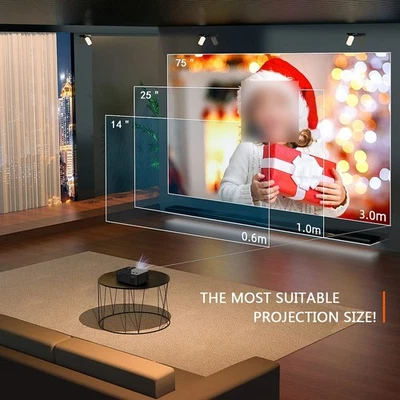 Sleek YT100 Mini Projector for Wireless Screen Mirroring and Entertainment - Image 1 of 4