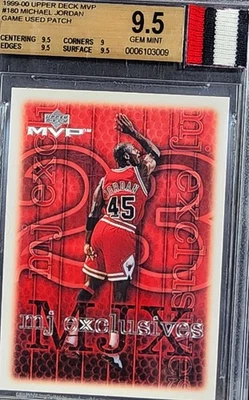 MICHAEL JORDAN 1999 UPPER DECK 3-COLOR GAME-USED JERSEY BGS 9.5 GEM ULTRA RARE - Image 1 of 4