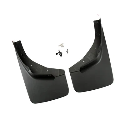 Protectores contra salpicaduras moldeados delanteros y traseros dobles negros OEM 2015-2019 Silverado 3500HD Foto 1 de 2
