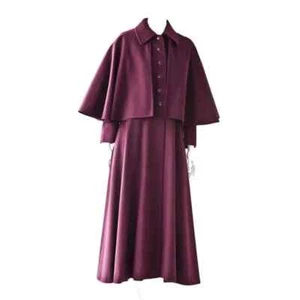Mens Inverness Cape - 100% wool, Halloween pink coat, gothic Pink cape - Picture 1 of 5
