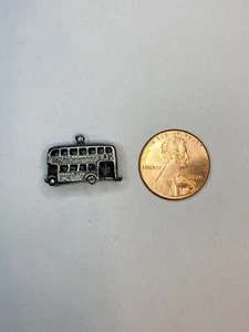 Vintage Double Decker Bus Charm with Bottom Open to Seats and Person Sterling? - Picture 1 of 8