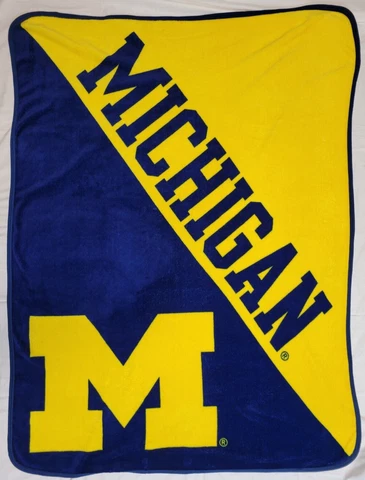 Michigan Wolverines Throw Blanket Tapestry Fleece Cover