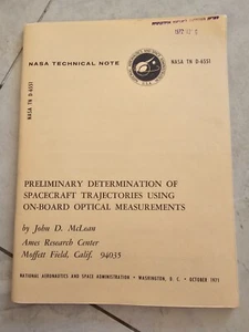 Genuine NASA Apollo Program Era Technical Report - Spacecraft Trajectories - Picture 1 of 8
