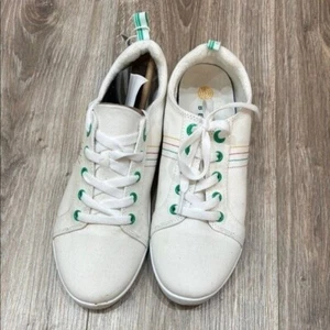 Zapatillas Vionic Beach Blancas con Rayas Verdes NUEVAS TALLA 9 - Imagen 1 de 6
