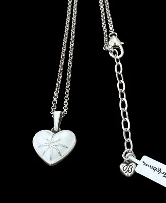 Collar Brighton Amore Tonos - Colgante Corazón Blanco - Cadena Plata - Cristal Foto 1 de 3