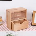 Wooden Piggy Bank Shadow Box Decoration Ornament Creative Storage Box