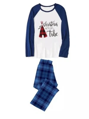 Christmas With My Tribe Pajamas Kid’s Size 10-11yrs Cutematchy Long Sleeve Set - Image 1 of 4