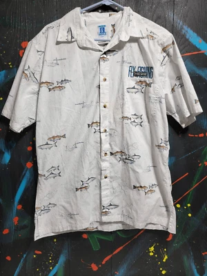 Hook and Tackle "Fly Fishing on Salt Waters" Button Down shirt #010 - Image 1 of 4