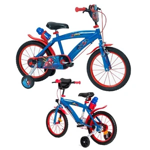 Bicicletta Spiderman per Bambini Bici Rotelle Borraccia Uomo Ragno 16 Pollici - Foto 1 di 3