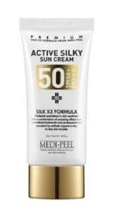 Medifeel Premium Active Silky Sun Cream 50ml SPF50+ PA+++ Peptide Waterproof  - Picture 1 of 2