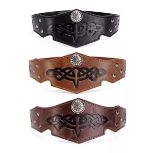 Unisex Medieval Circlet Diadema Cosplay utilería Cuero PU Corona Guerrero Cabeza Anillo - Imagen 1 de 14
