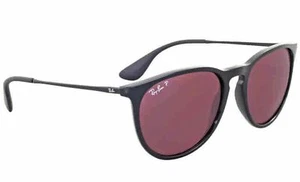 New Polarized Ray-Ban Sunglasses ERIKA RB 4171 601/5Q Black Frames Purple Lenses - Picture 1 of 3