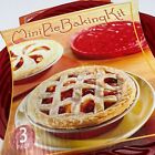 Nordic Ware Mini Pie Baking Kit 3Pc Red Pie Design Cutter Recipes New