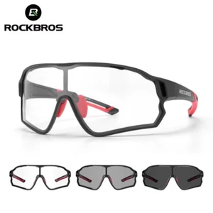 Rockbros Photochromic Glasses Riding Goggles Outdoor Protective Sunglasses UV400 - Picture 1 of 7