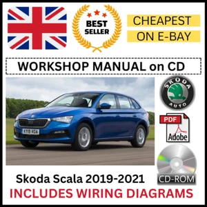 Skoda Scala 2019-2021 Workshop Manual Service Repair + Wiring Diagrams ON CD - Picture 1 of 8