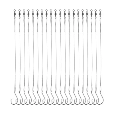 40pcs Circle Hook with Leader Wire Bass Catfish Fishing Lure Rigs Saltwater - Image 1 of 4