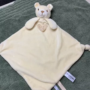 Cuddle Bright Bear Baby Lovey Yellow Heart Security Blanket 2015/16 Simms/Mann - Picture 1 of 13