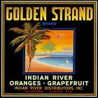 Golden Strand Indian River Cocoa Florida Citrus Fruit Crate Label Art Print