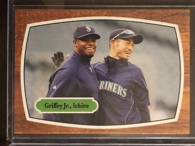 2020 Topps Throwback Thursday TBT #131 Ichiro Suzuki Ken Griffey Jr. Mariners - Image 1 of 2