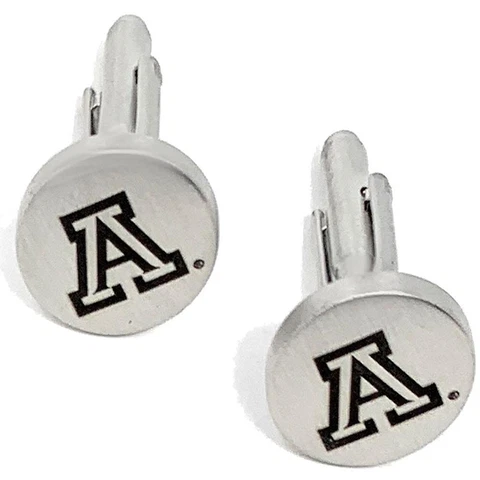 Arizona Wildcats Cuff Links Silver Cufflink Set Cover