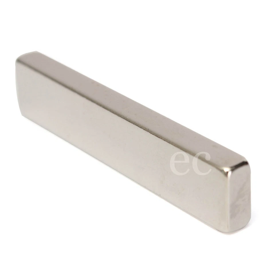 ECMAGNET (Pack of 1) 60mm x 12mm x 5mm Super Strong Industrial Neodymium Block Bar Magnet