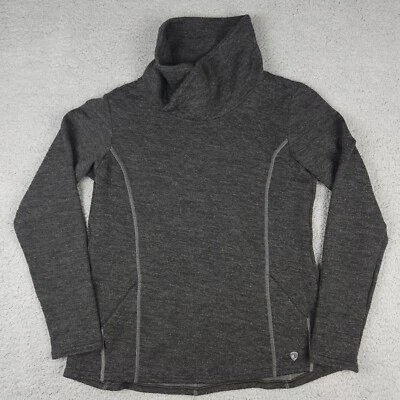 Suéter Kuhl Athena para mujer M gris carbón capucha cuello cálido 4214 Foto 1 de 4