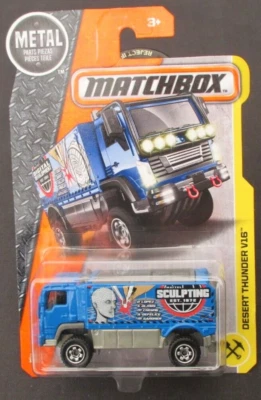 matchbox desert thunder v16 2017 long card blue - Image 1 of 2