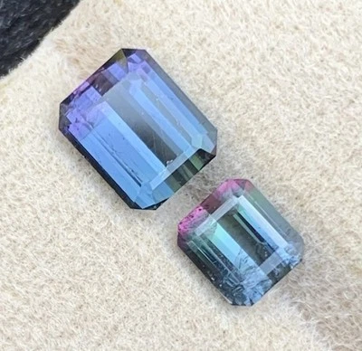 3.19 CRT Tricolor Tourmaline Natural Earth MinedUnheated Faceted - Image 1 of 4