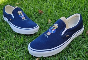 Polo Bear Keaton Ralph Lauren  Slip On Shoes Navy Blue US Size 10.5 D New - Picture 1 of 7