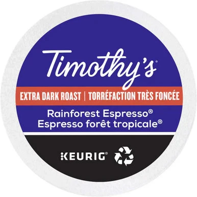 Timothy`s World Coffee Rainforest Espresso 30 K-Cups - Image 1 of 4