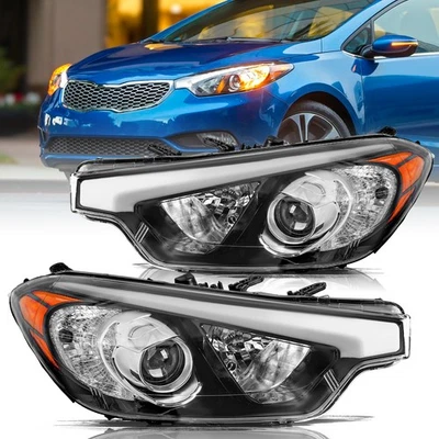 For 2014 2015 2016 Kia Forte Koupe LX EX Halogen W/O LED Headlights Assembly - Image 1 of 4
