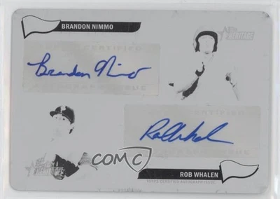 2014 Topps Heritage Minor League Edition 1/1 Brandon Nimmo Rob Whalen Auto b2g - Image 1 of 3