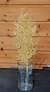 5 Stück künstliche  Zweige goldfarben Glitter, Dekoration Weihnachten - Bild 1 von 7