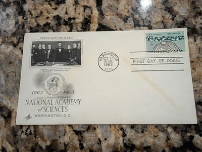 National Academy Of Sciences FDC 1963 Artcraft Cachet Cover Scott 1237 5c - Image 1 of 2