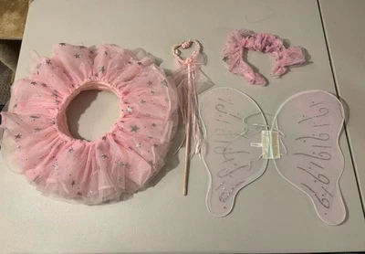 Children's Costume Dress-up Play Fairy Wings, Tutu, Headband & Wand Set - Image 1 of 4
