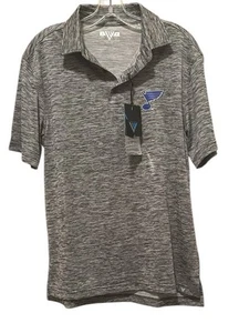 NHL Authentic Pro St Louis Blues Men’s Small Gray Polo NWT - Picture 1 of 5