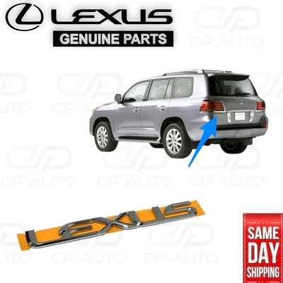 08 - 11 LEXUS LX570 REAR LIFTGATE BACK DOOR HATCH TRUNK CHROME EMBLEM OEM NEW - Image 1 of 4