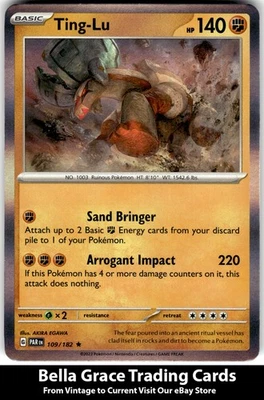 Ting-Lu #109/182 SV04: Paradox Rift Pokemon Rare Holo - Image 1 of 2