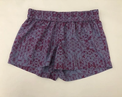 Pantalones Cortos Para Mujer PrAna Periwinkle Azul y Rosa Frambuesa Cintura Elástica Talla XS Foto 1 de 4