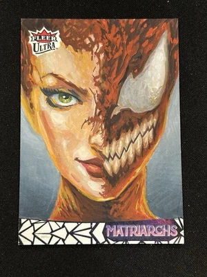 2024 FLEER Ultra Matriarchs Marvel Sketch GWEN STACY CARNAGE - Patricio Carrasco - Image 1 of 2