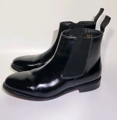 Botas masculinas Samuel Windsor Prestige Collection couro italiano preto brilhante tamanho 9  - Imagem 1 de 4